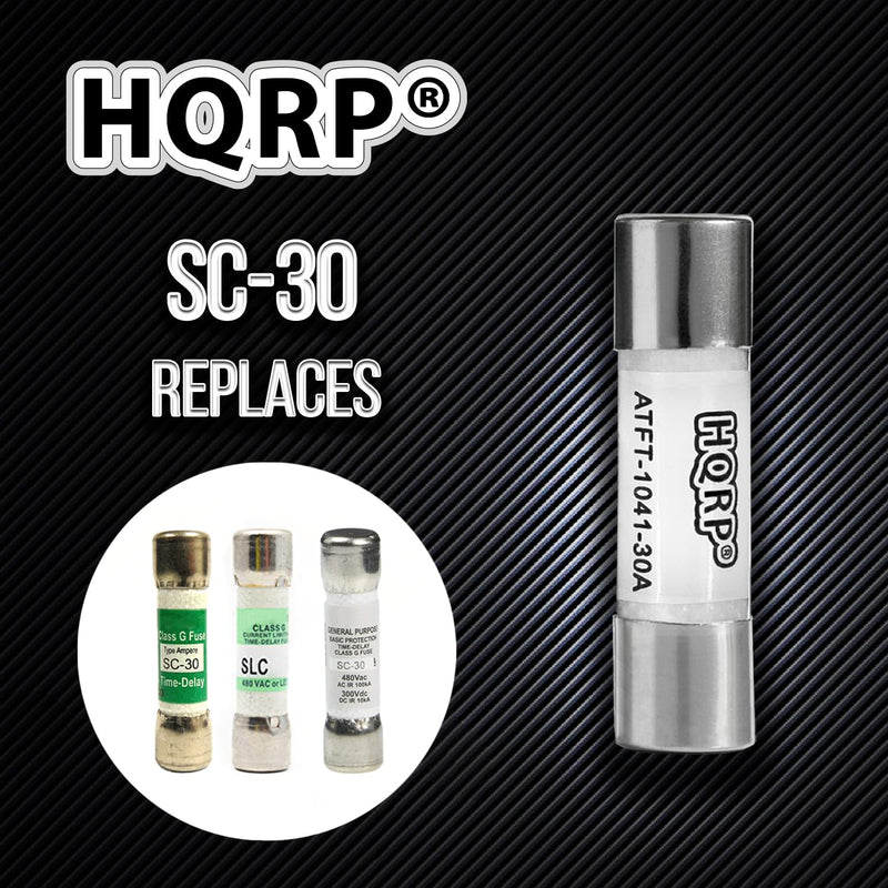 [Australia - AusPower] - HQRP 5-Pack Spa Hot Tub Slow Blow Fuse, SC-30 Class G Time Delay 30 Amp Fuse 480 V, Replacement for Bussmann SC30, Buss Sc-30, LIttelfuse SLC30, Edison, Gecko, Compatible with Balboa, Spa Builders 