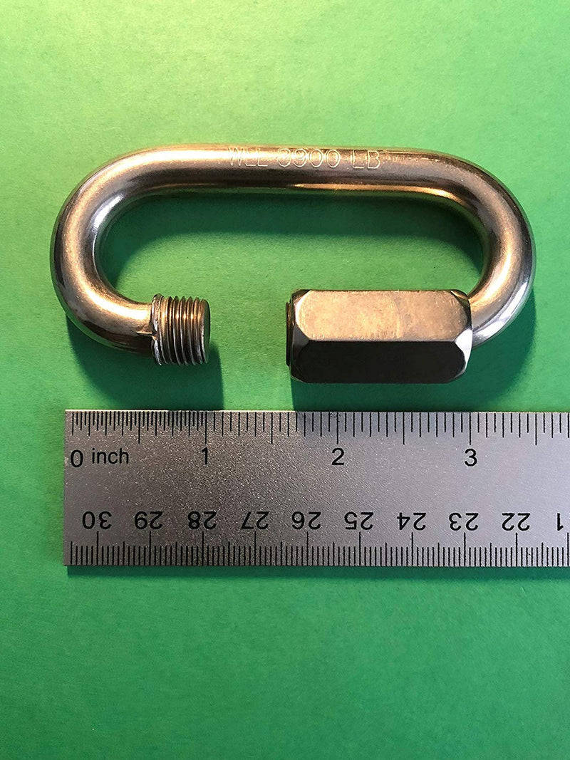 [Australia - AusPower] - US STAINLESS 4 Pieces Stainless Steel 316 Quick Link 3/8" (10mm) Marine Grade 