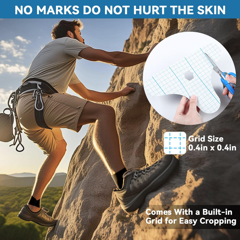 30 Pcs Precut Kinesiology Tape for Ankle Waterproof Breathable Cotton Ankle Tape Sprain Prevention Pain Relief Ready-to-Apply Professional Athletic Support for Daily Use (Black) Black