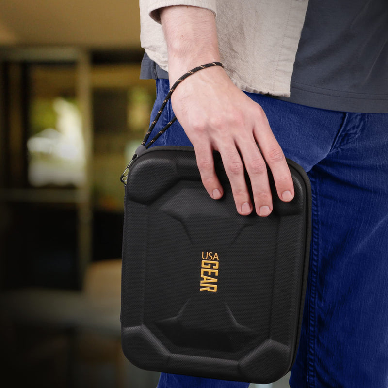 [Australia - AusPower] - USA Gear Ghost Hunting Equipment Case - Paranormal Equipment Bag with Customizable Foam Interior Fits Sam and Colby XPLR Spirit Box, EMF Meter, Spirit Box & more - Light Water Resistant (Empty Case) 