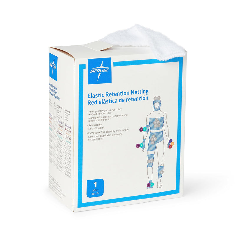 [Australia - AusPower] - Medline Stretch Tubular Elastic Dressing Retention Net, Size 1, 6" x 25 yd., Ideal for Wound Care, Single Pack 