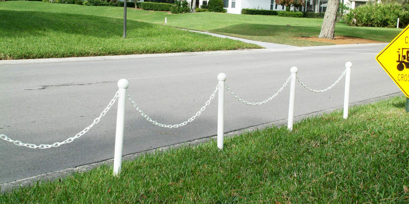 [Australia - AusPower] - Mr. Chain Plastic Barrier Chain, White, 1.5-Inch Link Diameter, 25-Foot Length (30001-25) 
