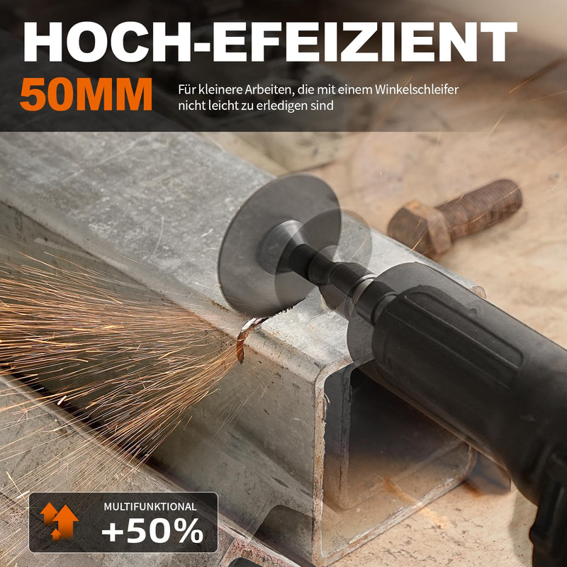 SI Fang Cutting Disc 50 mm Metal for Angle Grinder Pack of 10 | 50 x 1 x 10, stainless steel stainless steel 50 mm - 10 pieces