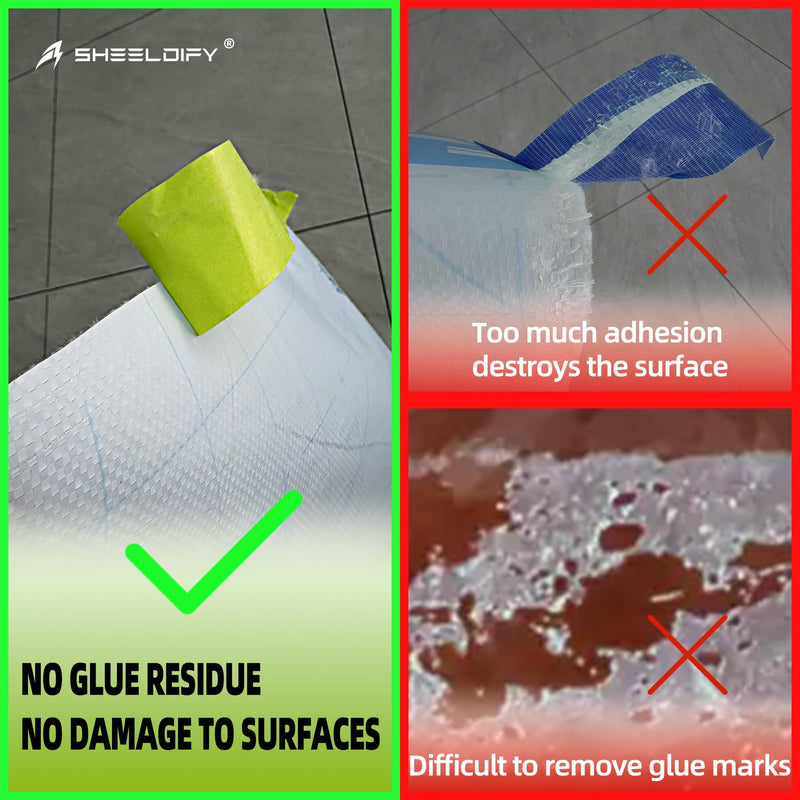 Gen.III Seam Tape Specialized for Floor Protection | Edge Tape | Masking Tape, 90 Day+ (Green, 1 Roll, 2" x164') Green 1 Roll, 2"x164‘