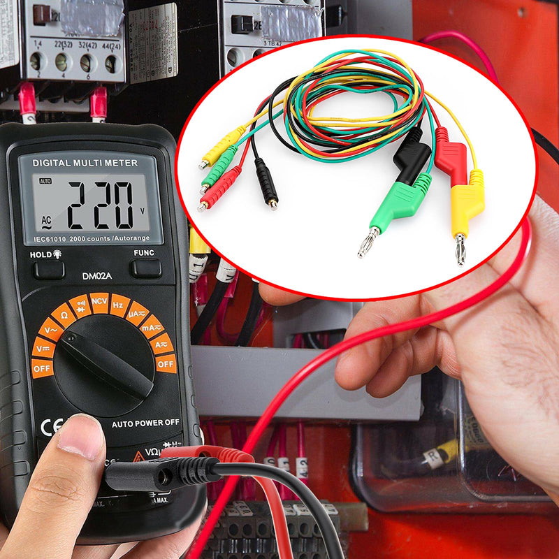 [Australia - AusPower] - Sumnacon 4mm Banana Plug to Magnetic Jumper Wires 5 Pcs Silicone Soft Flexible Magnetic Jumper Test Leads for Testing 30VAC 5A 20AWG Jumper Test Wires for HVAC,Thermostats,Sensors,Multimeter 