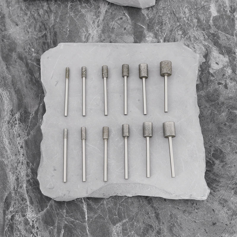 [Australia - AusPower] - Briny River 24-Piece 1/8 Inch Diamond Grinding Insert Compatible with Dre-mel for Engraving Polishing and Grinding (10 mm, 8 mm, 6 mm, 5 mm, 4 mm, 3 mm) 