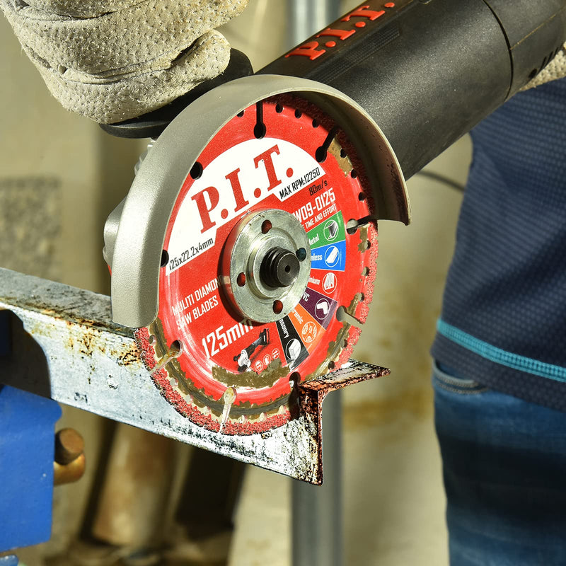 [Australia - AusPower] - P.I.T. 3-in-1 Set 4 1/2 Inch Cut Off Wheel for Wood/Metal/Marble/Plastic-4 1/2 Metal Cutting Blade for 7/8 Inch Arbor Angle Grinder, Cutting Disc 4.5 Inch - 115 mm (3PCS) 4 ½ Inch (115 mm)-3-in-1 Set 3-in-1 Set Cut-Off Wheels 