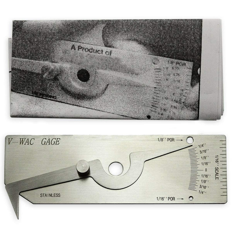 [Australia - AusPower] - V-WAC Gage Biting Edge Stainless Steel Welding Gauge Single Weld Gage Weld with 7 Piece Fillet Weld Gauge Gage SetCompatible with Welder Inspection V-WAC Gage+ MG-11 Gage 