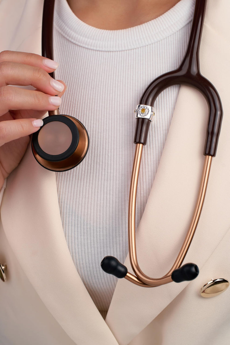 [Australia - AusPower] - Omnestia Stethoscope Charm – Adjustable Ring-Style Accessory – Thoughtful Gift for Nurses, Doctors & Healthcare Professionals Sunflower 