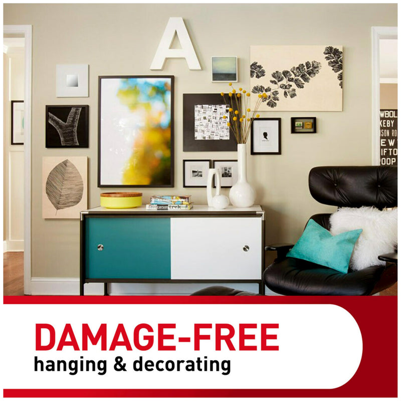 Command Medium and Large Picture Hanging Strips, Damage Free Hanging Picture Hangers, No Tools Wall Hanging Strips for Living Spaces, Black, 8 Medium Pairs and 8 Large Pairs