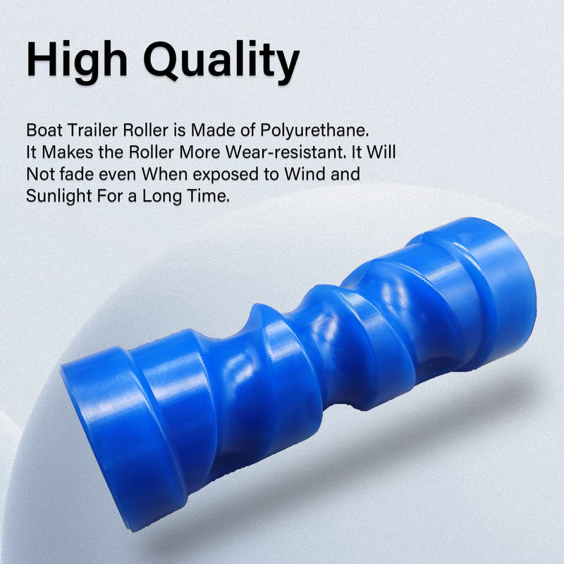 Self Centering Keel Boat Trailer Roller(Blue) 8"