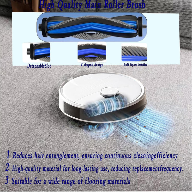 [Australia - AusPower] - Replacement Parts for Lefant M3 Robot Vacuum Cleaner Accessories kit, 17Pcs 1 Main Brush 4 HEPA Filter 4 Mop Pad 4 Dust Bag 4 Side Brush 