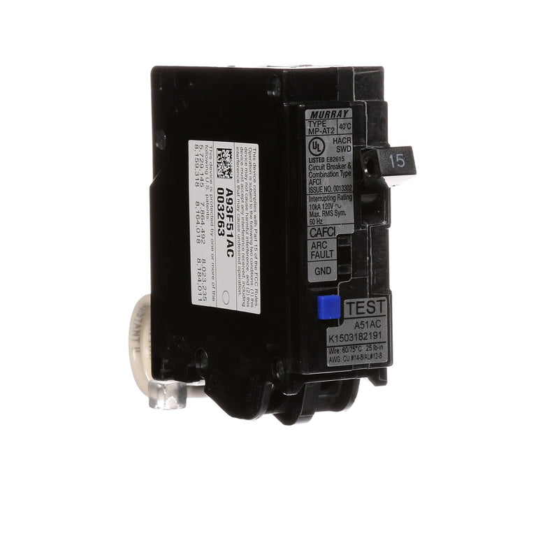 Murray MPA115AFC 15-Amp Single Pole 120-volt Plug-On Combination AFCI Breaker 15A 10KAIC