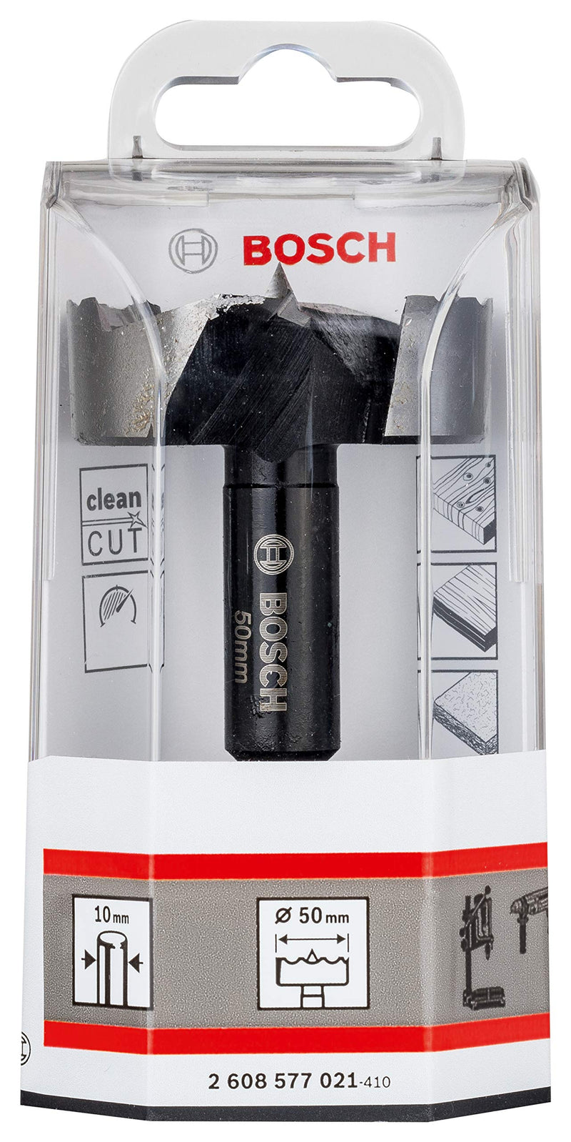 [Australia - AusPower] - Bosch 2608577021 Toothed Forstner Drill Bit, Silver/Black, 50 m Ø 50 mm 