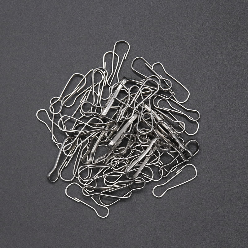 [Australia - AusPower] - 100 Pcs Lanyard Hooks, 304 Stainless Steel Metal Spring Hooks, Small Spring Clips, Lanyard Snap Clip Hooks for ID Card, Key Chain - 1 Inch(25mm) 