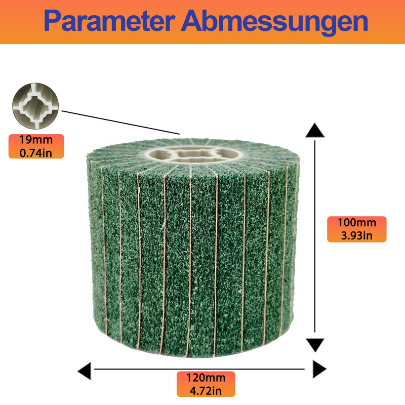 Sanding Roller Brush with Sandpaper Grit 240, Sanding Rollers, Sanding Sleeves for Satin Machine, Satin Roller for Wood, Metal Surface Polishing 120 x 100 mm | Schleifwalze Bürste,schleifbürsten für Holz Metall Oberfläche Polieren,für Tischler,Möbelbau...