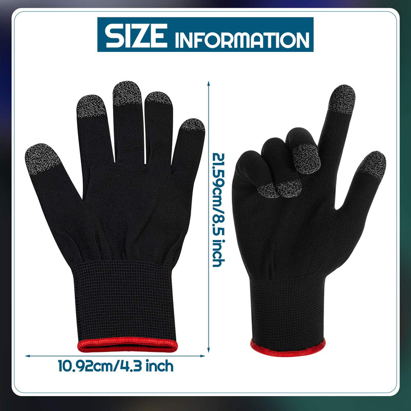 [Australia - AusPower] - 4 Pairs Game Gloves for Gaming Mobile Game Controllers Finger Gloves Set, Anti-Sweat Breathable Touch Finger Gloves Silver Fiber Material for Phone Games PUBG 