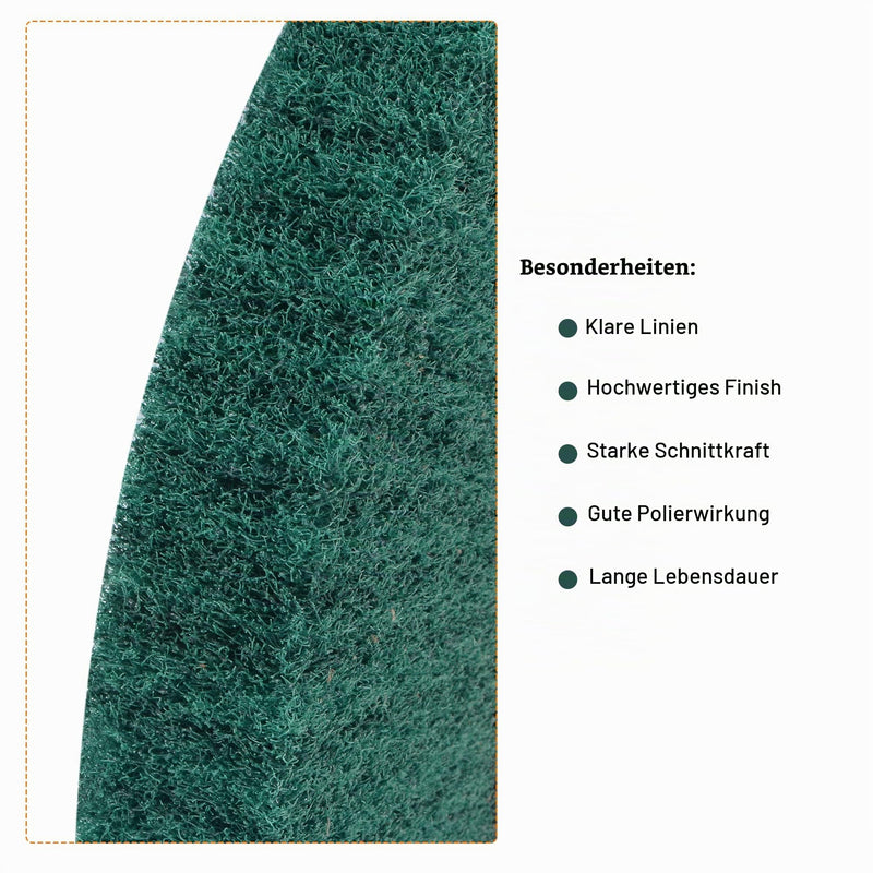sourcing map Nylon Fiber Polishing Disc, Outer Bore 200mm, Inner Bore 20mm, Thickness 25mm, Sanding Accessories Polishing Accessories for Metal, Plastic, Painted Surfaces, Green 200mm x 25mm