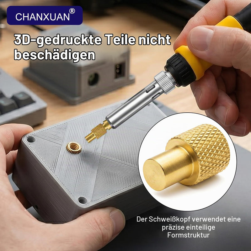 7 x Soldering Tips + 1 x Soldering Iron Adapter, Soldering Iron Tips Melting Aid Set | For Ruthex thread inserts 900M/T18 melting thread M2/M2.5/M3/M4/M5/M6/M8