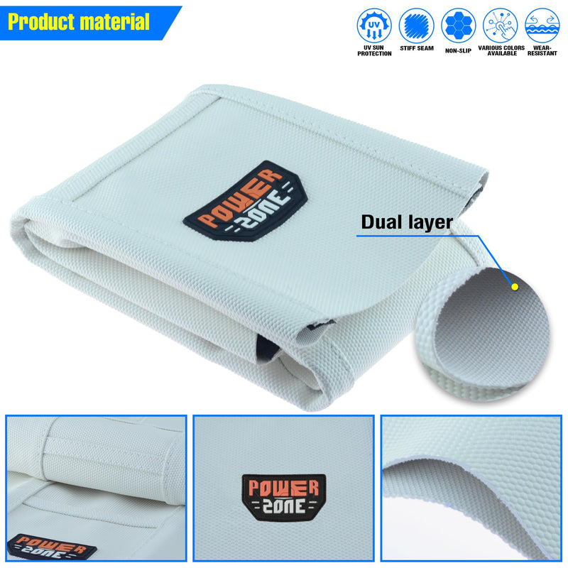 [Australia - AusPower] - Universal Ribbed Dirt Bike Seat Cover - Gripper Soft Seat Cover for Most Dirt Pit Bike Motorcycle (All White) All White 