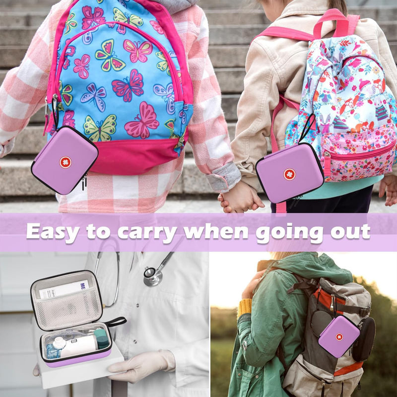 Fukumi Carrying Case for Portable Nebulizer, Travel Medical Bag, Hard Emergency Medical Bag for Inhaler Spacer for Kids and Adults, Masks, Asthma Accessories Case