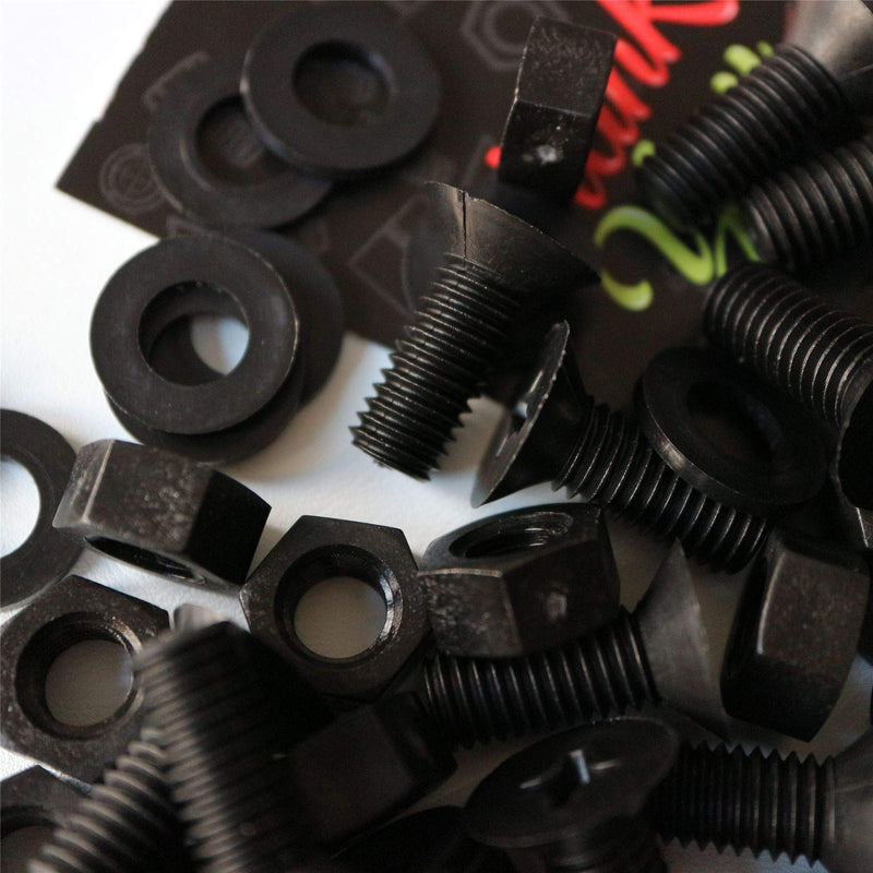 [Australia - AusPower] - 20 x Black Countersunk Screws Polypropylene (PP) Plastic Nuts and Bolts, Washers, M8 x 20mm, Anti-Corrosion, Chemical Resistant, (5/16 x 25/32 in) 