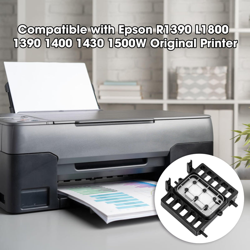 [Australia - AusPower] - L1800 DTF Printhead Cap Top, Waste Ink Pad Capping Station Compatible with Epson R1390 L1800 1390 1400 1430 1500W Original Printer UV, Sponge Pump Cleaning Unit Parking Lot Hat Stack Replacement Parts 
