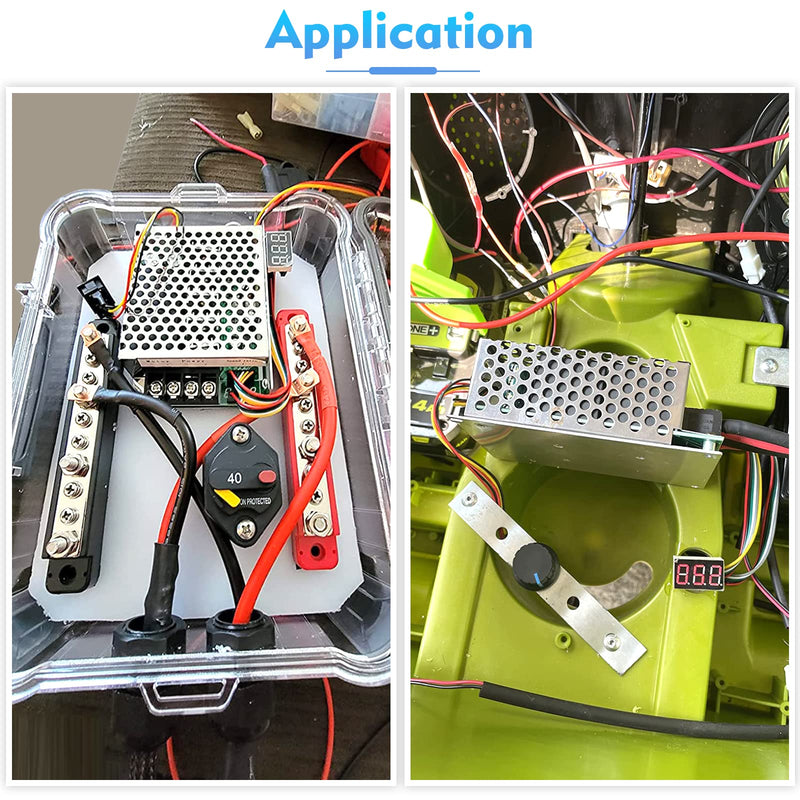 [Australia - AusPower] - PWM 3500W Max DC Motor Speed Controller, DC 10V-55V & 100A Max Brush Motor LED Display Stepless Speed Controller with Forward-Brake-Reverse Switch & Ajustable Potentiometer 