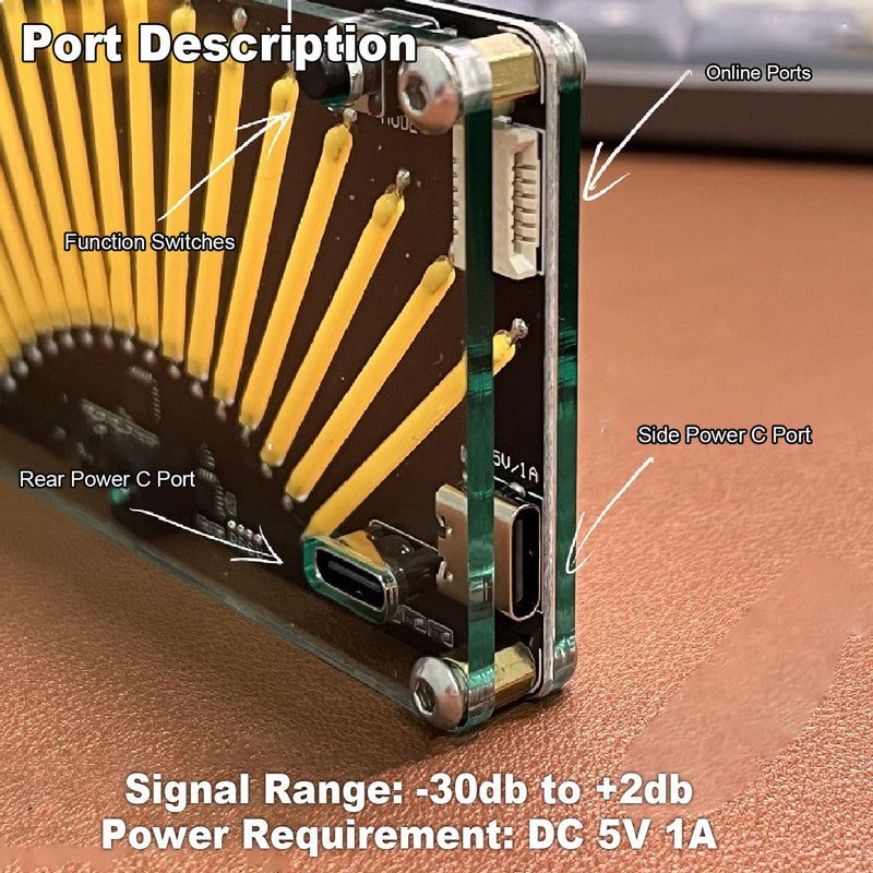 [Australia - AusPower] - Music Level Meter Board, 16 Bit Indicator Music Level Meter Stereo LED VU Meter Indicator with Adjustable Light Speed Control for Home Audio System 