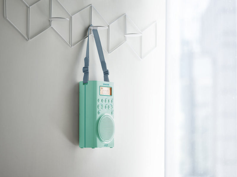 [Australia - AusPower] - Sangean H205TQ AM/FM Weather Alert Waterproof Shower Radio Turquoise Single 