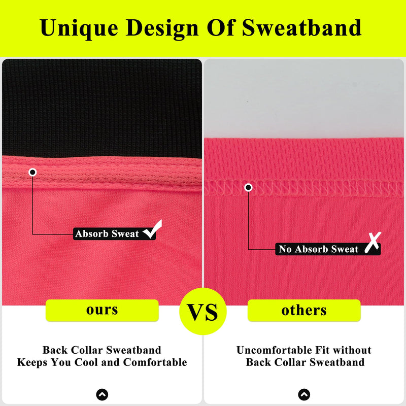 3 Pack Long Sleeve Safety Polo Shirt Reflective High Visibility Construction Work Shirts ANSI Class 3 for Men Pink X-Large