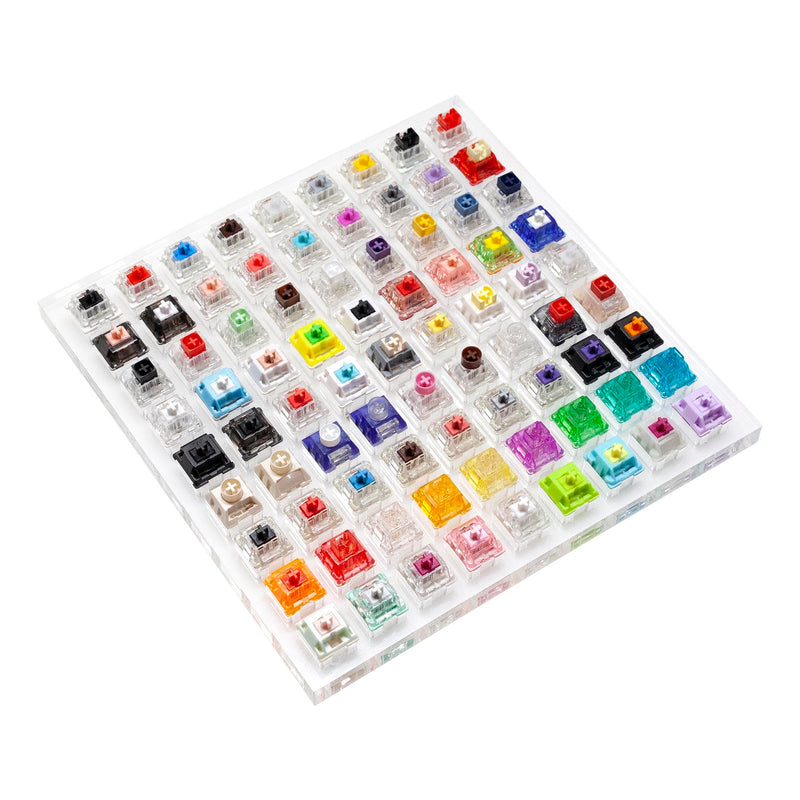 KPREPUBLIC New 81 Switch switches Tester with Acrylic Base Blank keycaps for Mechanical Keyboard Cherry kailh Box Candy gateron jwick lect (NEW 9x9 Switch Tester) NEW 9x9 Switch Tester