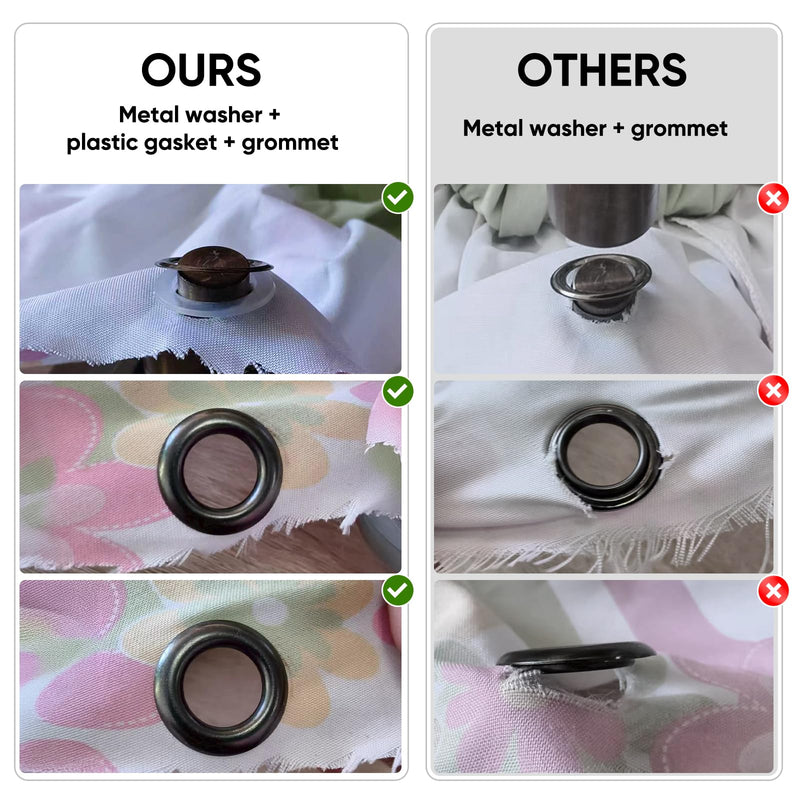 Grommets 3/4" inch.RUSTPROOF Solid Brass Eyelets Refill for Grommet Tool. Use for Clothes Fabric Canvas Banner.12 Sizes is aviliable(13/16"/20mm/200sets/Black) 13/16"/20mm/200sets/Black