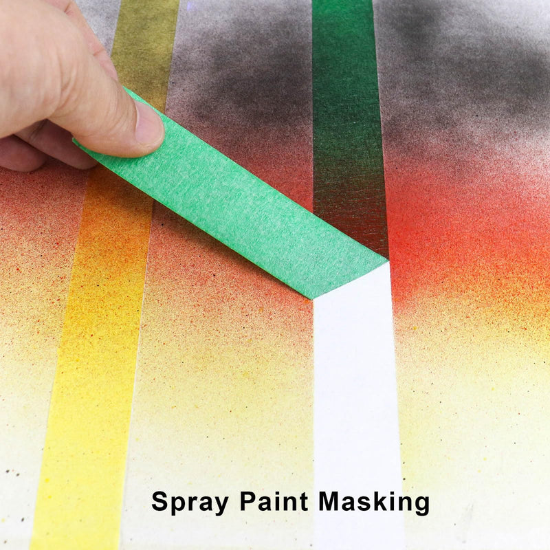 [Australia - AusPower] - 2 Pack Green Painters Tape - Masking Tape 1 Inch Wide - Multi-Surface, Smart Adhesion, Indoor & Outdoor - 180FT Total - Paint Tape for DIY, Labeling, Art, Car, General Purpose (#3910) 