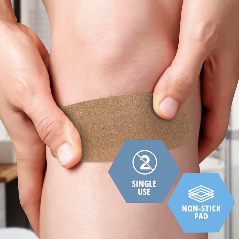 [Australia - AusPower] - MED PRIDE Sterile Fabric Adhesive Bandages [50 Count]- First Aid Bandages Coated with Hypoallergenic Adhesive & Non-Stick Pad- Latex-Rubber Free Wound Care Bandages- Individual Wrapped- 2 x 4.5'' 2 x 4.5'' - 50 Count 