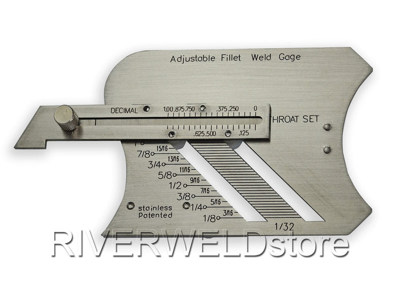 [Australia - AusPower] - RIVERWELD Adjustable Fillet Weld Gauge and Unequal Leg Measurement Weld Throat Thickness Inspection 