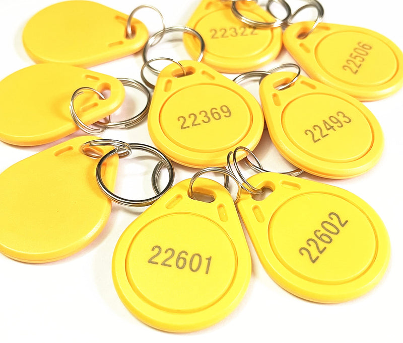 [Australia - AusPower] - Quentin 100pcs Thin 26 Bit Proximity Key Fobs Weigand Prox Keyfobs Compatable with ISOProx 1386 1326 H10301 Format Readers. Works with The vast Majority of Access Control Systems(Yellow) 