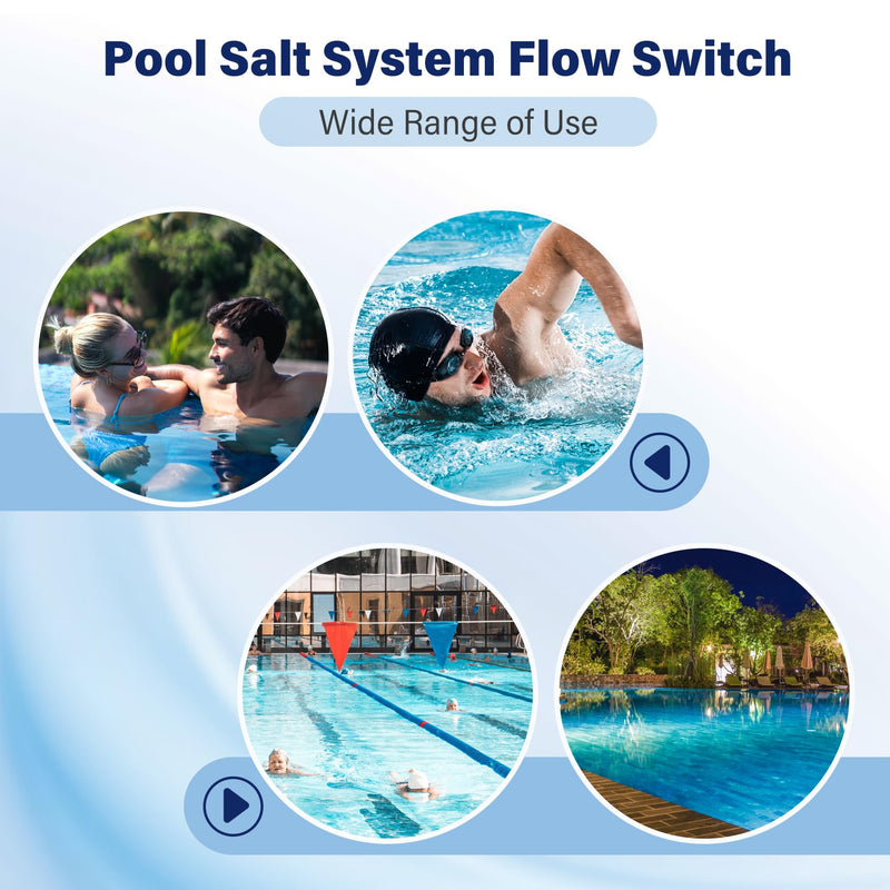 Glx-Flo-Rp Flow Switch for Hayward Goldline Aquarite Salt Systems, Pool Flow Sensor Suitable Hayward Salt Cell & Chlorine Generator, Flow Switch for Aqua Rite Swimming Pool Salt Cell with 15 Ft Cable 1 Black