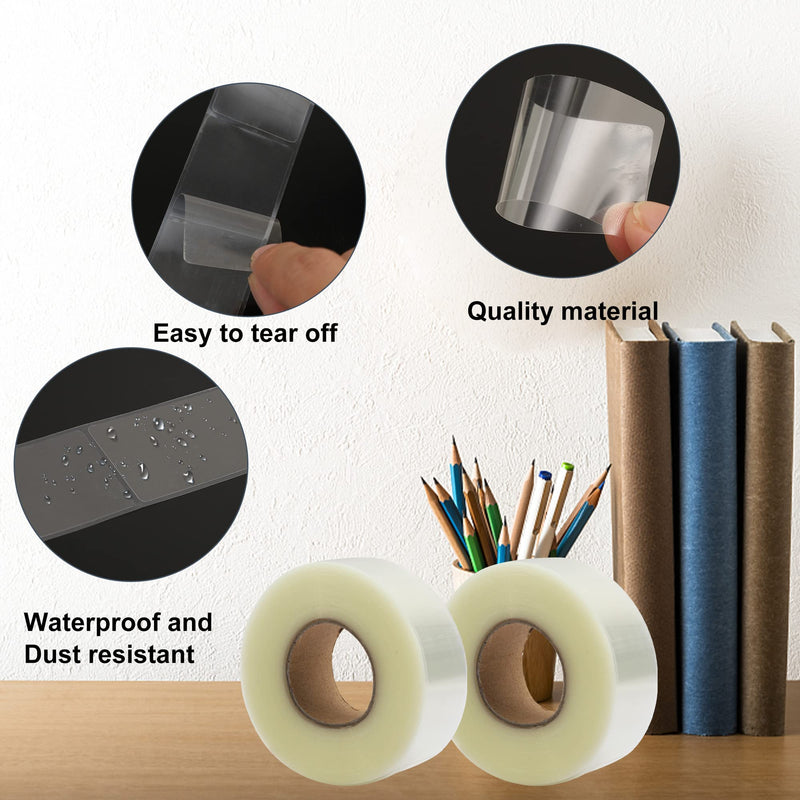 1200 PCS Clear Label Protector Self-Adhesive Waterproof Rectangle Label Protector Shields Transparent Envelope Seal Stickers 3.1 x 1.2 Inches
