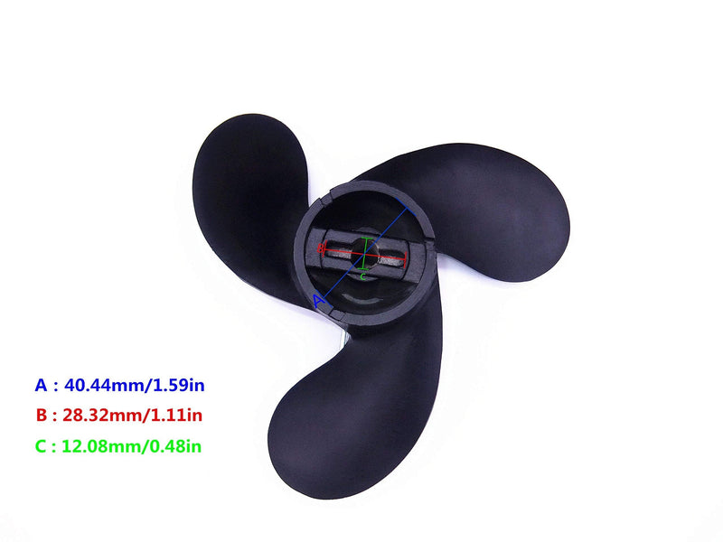 SouthMarine F6 Aluminum Alloy Propeller 309-64107-0 309641070M 309-W64107-0 309B641070 3F0B645120 for Tohatsu for Nissan 2.5HP 3.5HP for Mercury 48-815084A02 3.3HP for Evinrude Johnson 0766539