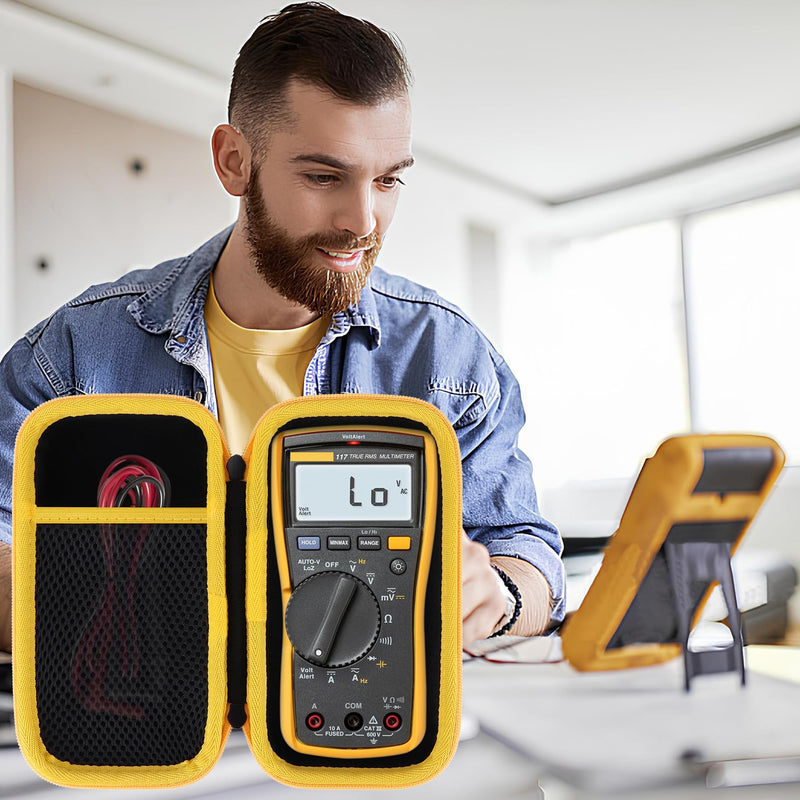 [Australia - AusPower] - Storage Case Compatible with Fluke 117/116 / 115/114 / 113 Digital Electrician Utility Multimeter 
