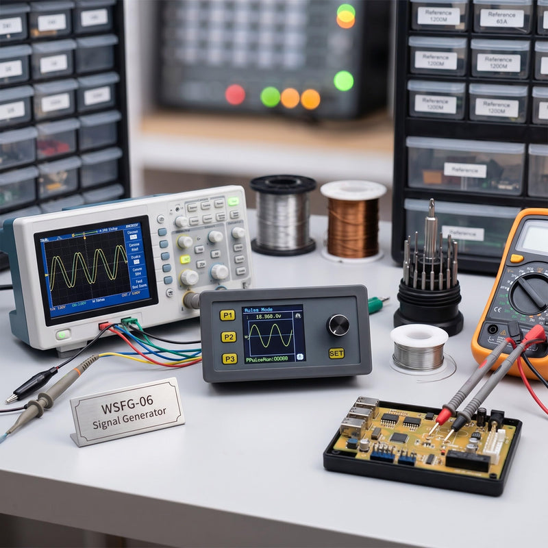Fafeicy WSFG-06 PWM Signal Generator Module, 4-20mA 2-10V -10- + 70°C Pulse Adjustable Module, Sine Wave Signal Generator, 30mA Output Current, 0-100% Cycle Range, Supports Multiple Modes