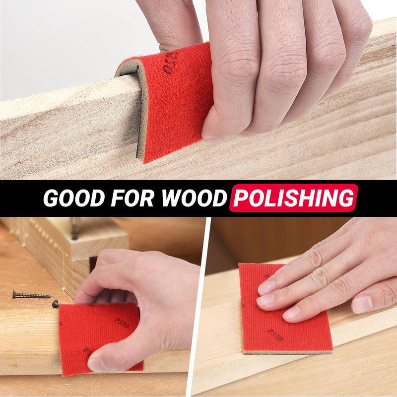 [Australia - AusPower] - 28 PCS 180-3000 Grit Sanding Sponge,Soft Foam Sanding Block,Ultra Fine Sanding Pads Wet Dry Sandpaper Sponge for Model Drywall Metal Wood Furniture Polishing Mix Grit 