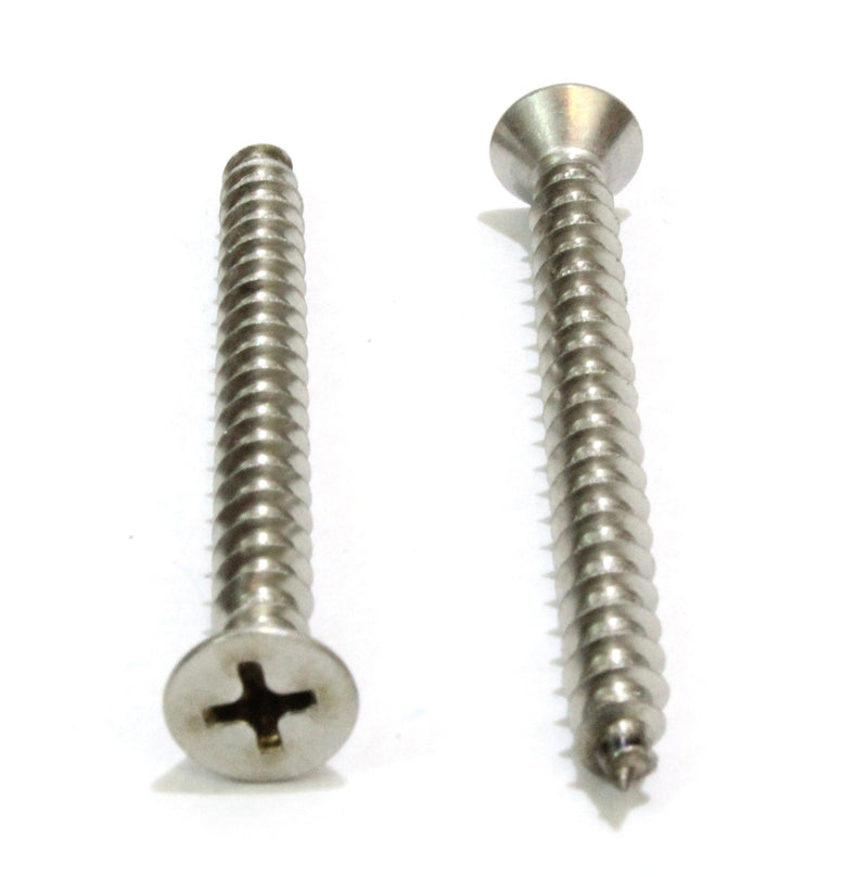 [Australia - AusPower] - Bolt Dropper #8 X 1-1/2'' Stainless Flat Head Phillips Wood Screw, (100 pc), 18-8 (304) Stainless Steel Screws by Bolt Dropper #8 X 1-1/2'' 