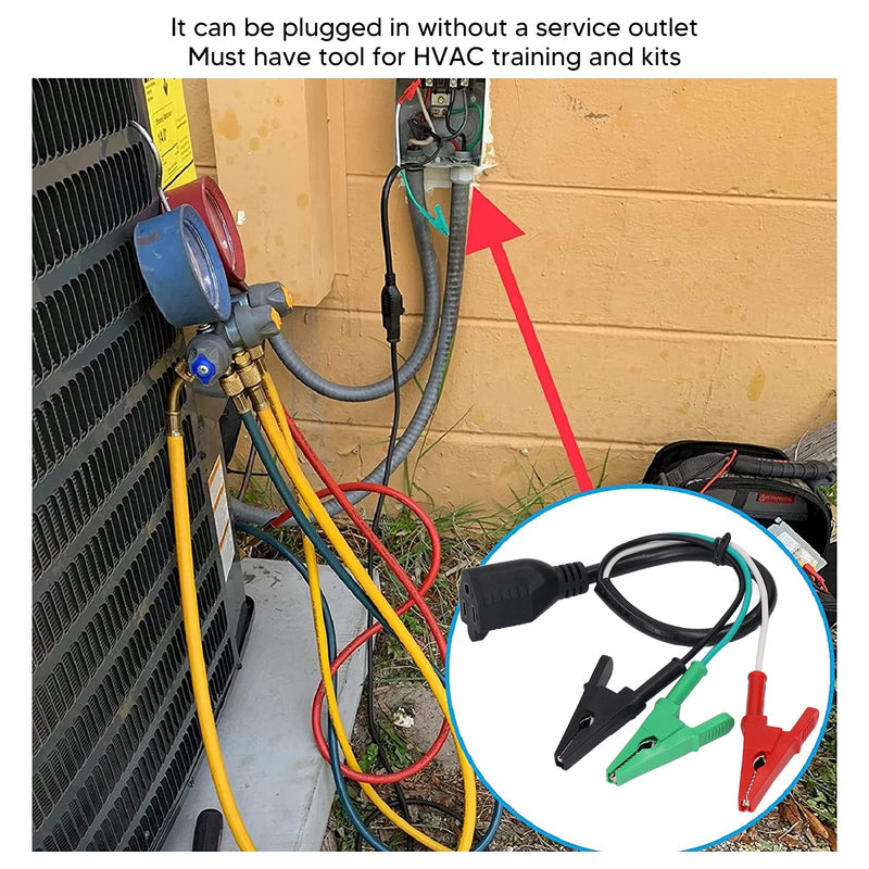 [Australia - AusPower] - Garosa HVAC Adaptor Cord Clip Stable PVC Adaptor Cord with Test Pen AC Tool to Measure and Equipment for 69522 69411 120V 