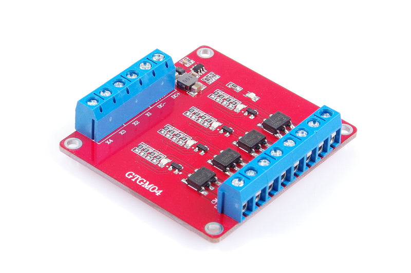 [Australia - AusPower] - 4-Channel Solid State Relay Module High Low Level Trigger 3A Optocoupler Isolation 