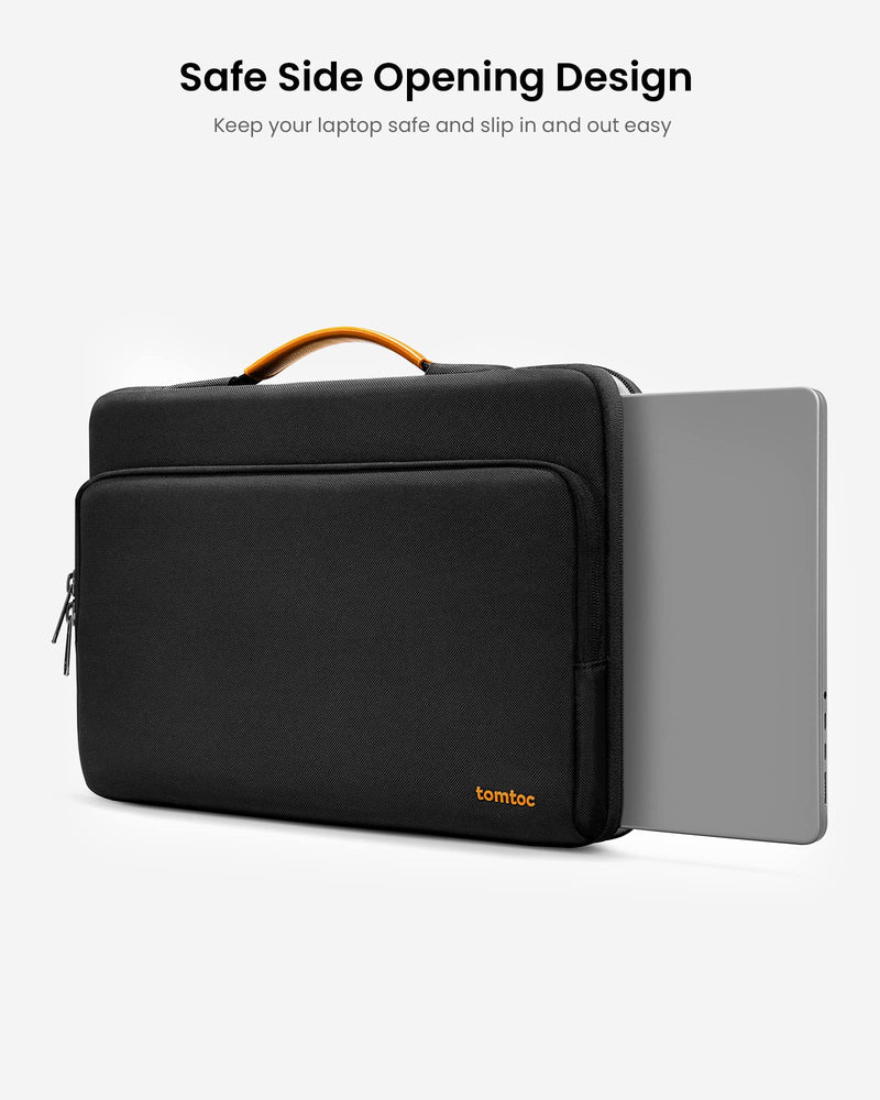 [Australia - AusPower] - tomtoc 360° Protective Laptop Sleeve for 13.5-14.4 Inch Surface Laptop 6/5/Studio 2/1, Surface Book, Water-Resistant Shockproof Carrying Case Bag for Acer Aspire/Swift, ASUS Vivobook/Zenbook 14, Black 13-13.5 Inch 
