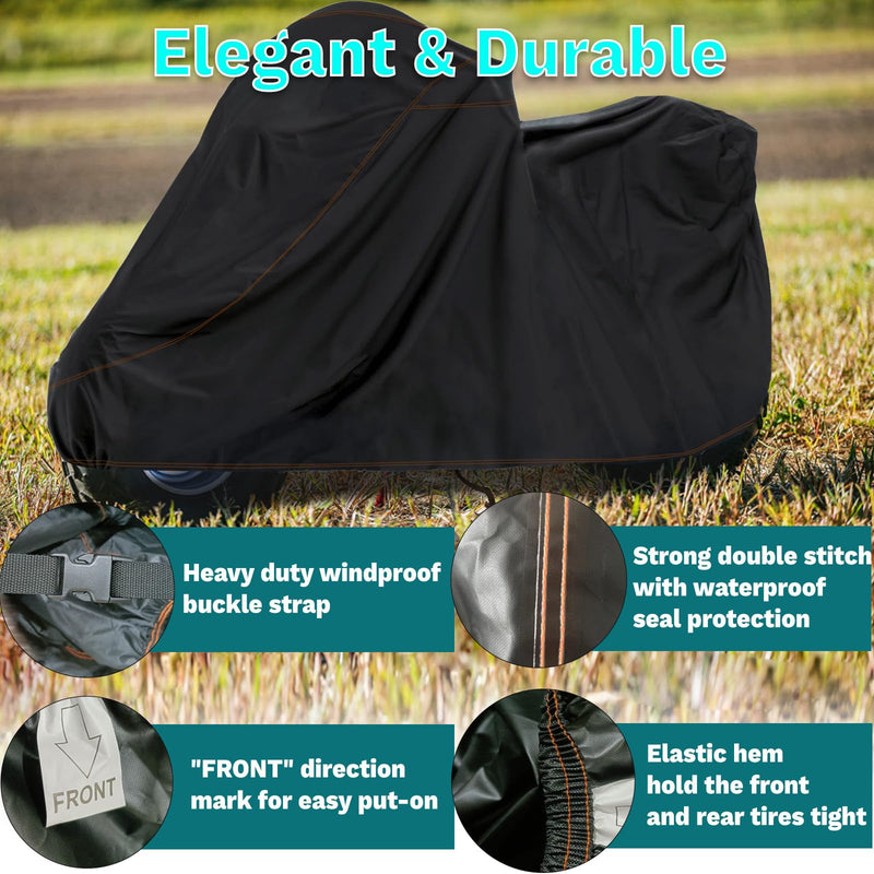 QYMOTO CT200U Mini Bike Cover, Outdoor & Indoor Full Covers Waterproof Windproof for Mini Dirt Bike, Electric Bike Bicycle Cover Coleman CT200U-EX CT100U BT200X Axis M200 All Weather Protection