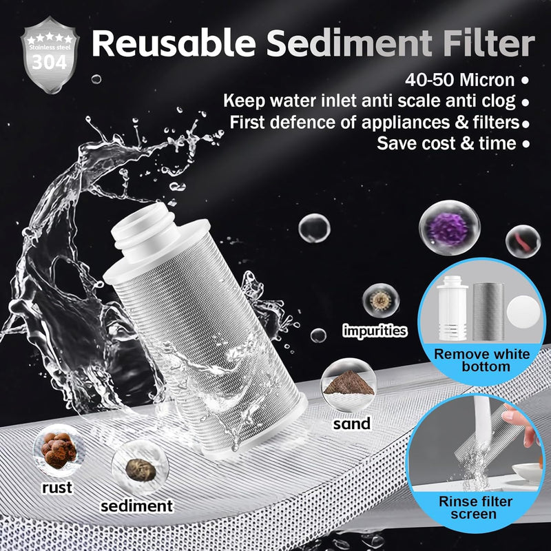 DR03 Reusable Brass Washer Wate Filter, 40 Micron Washing Machine Water Filter, for Washing Machine, Heater, Faucet, Anti Scale Protecting Appliances Sediment Filter