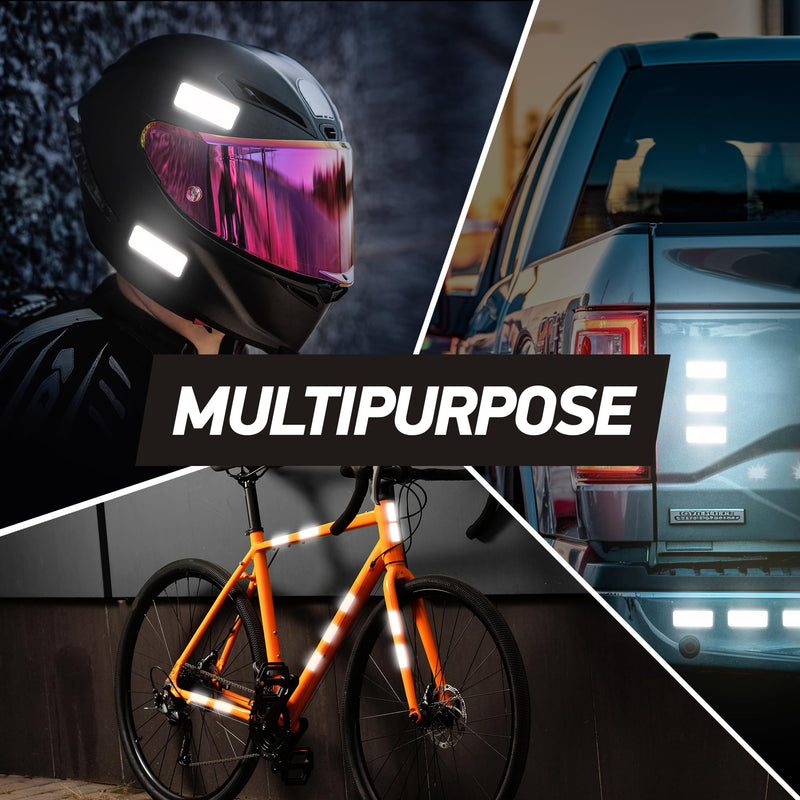 Reflective Safety Tape Stickers | 3M Diamond Grade | Orange | 1.2″ x 3.15″ | 20-Pack | Safety Warning Tape for Helmets, Cars, Mailboxes & More Fluorescent Orange